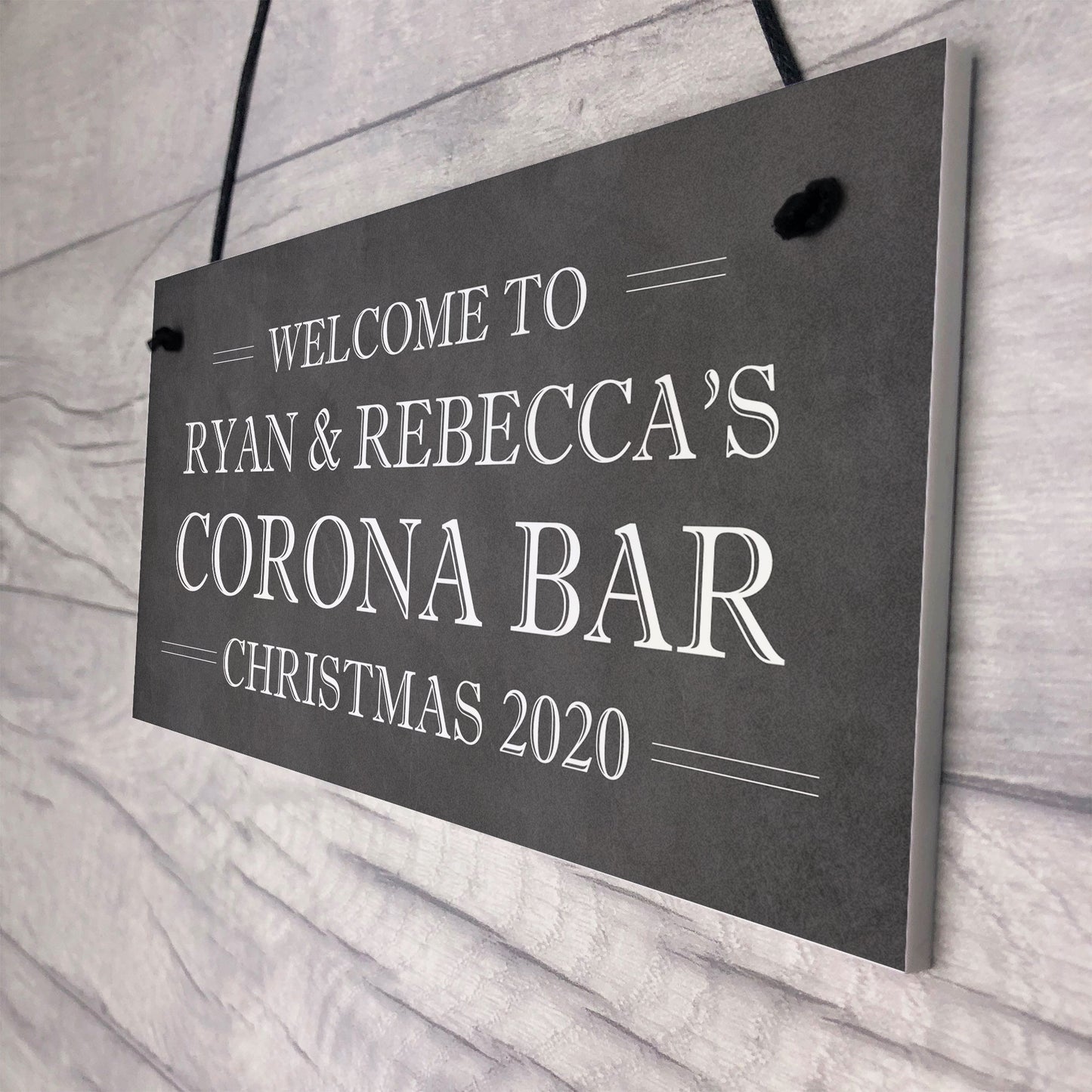 CORONA BAR Sign Personalised Home Bar Pub Sign Lockdown Gift