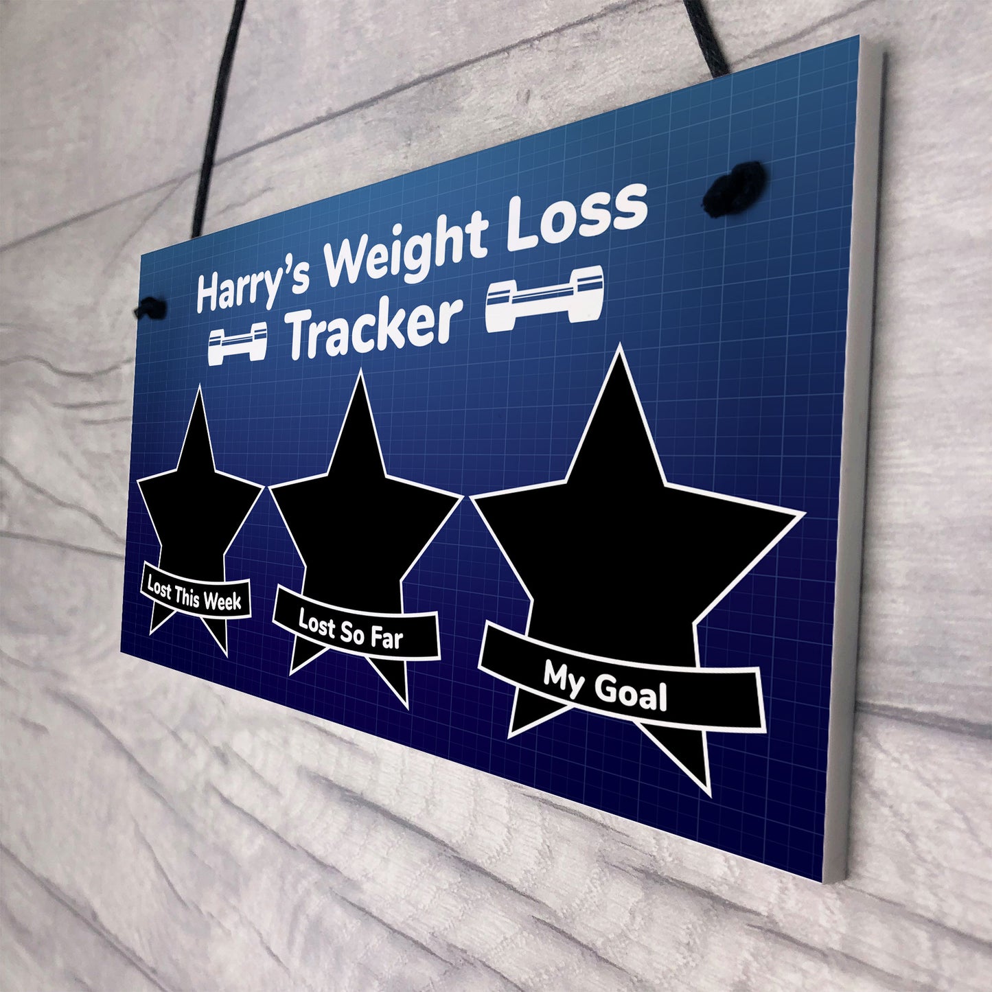 Weight Loss Gift For Him PERSONALISED Countdown Plaque Diet