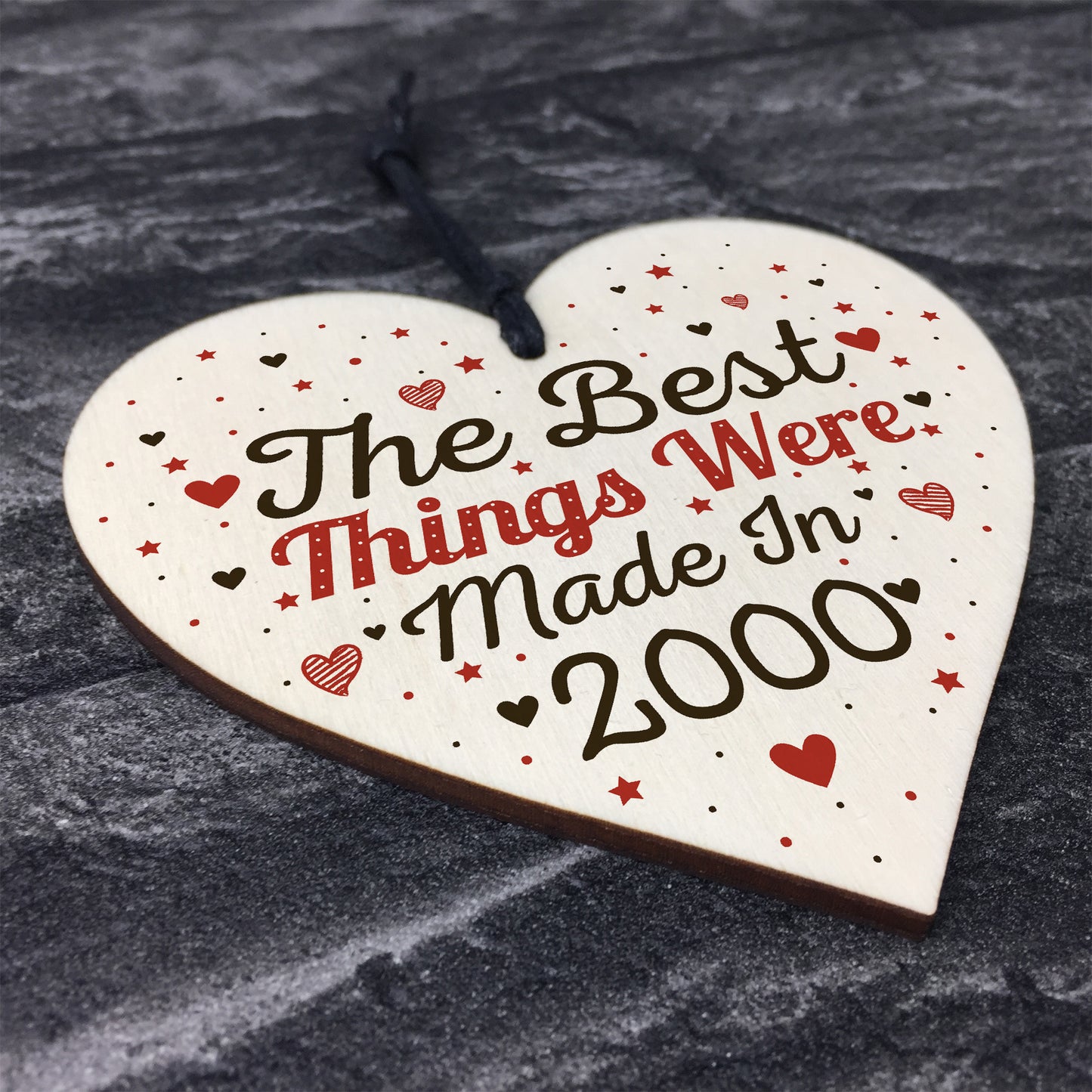 PERSONALISED Birthday Year 30th 40th 50th 60th Wood Heart Plaque