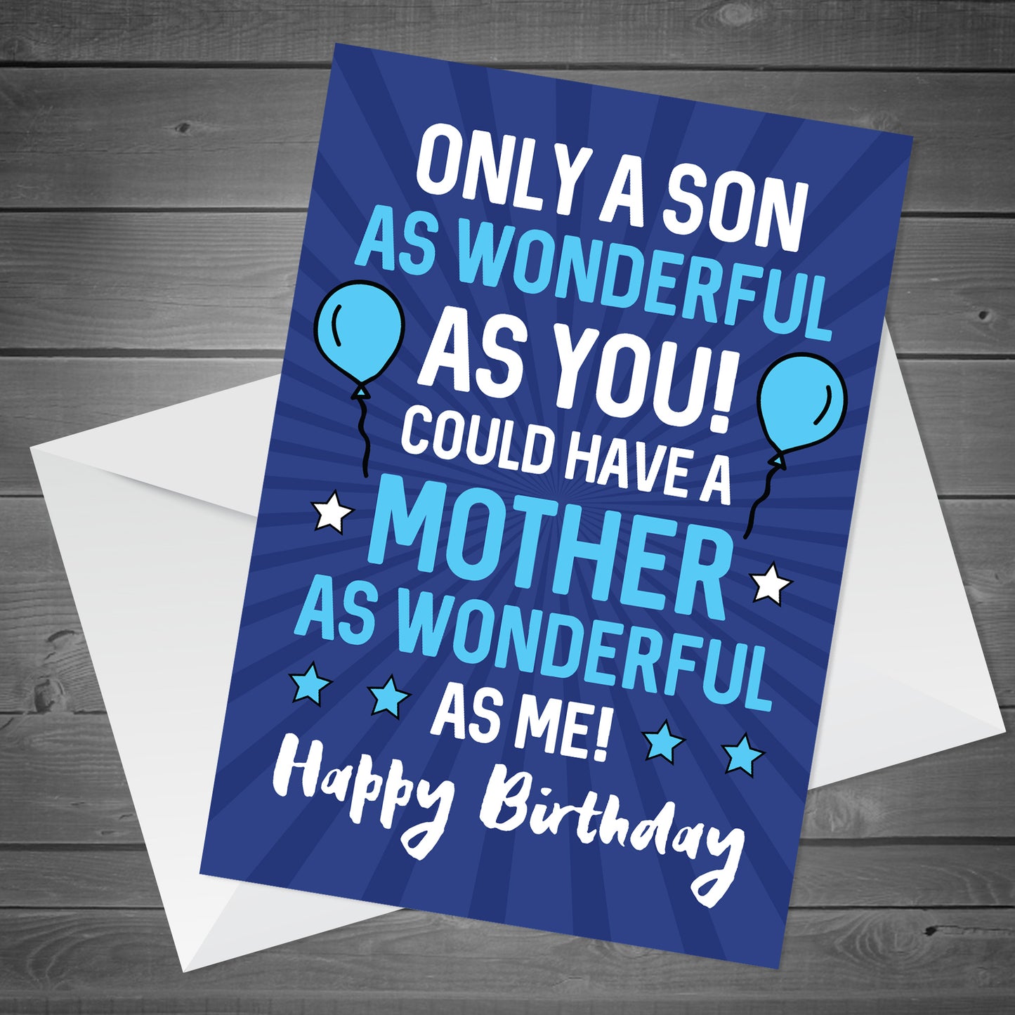 Son Birthday Card And Wooden Heart Bundle Funny Birhtday Card