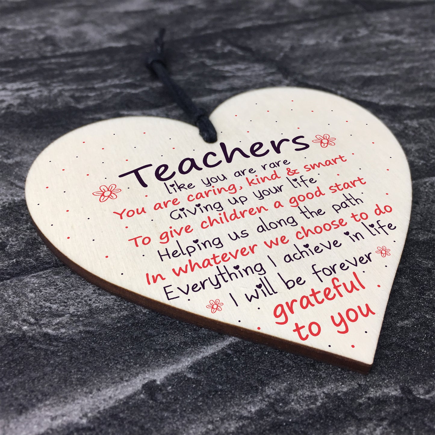 Thank You Gift Teacher Gifts Wooden Heart Leaving Nursery School