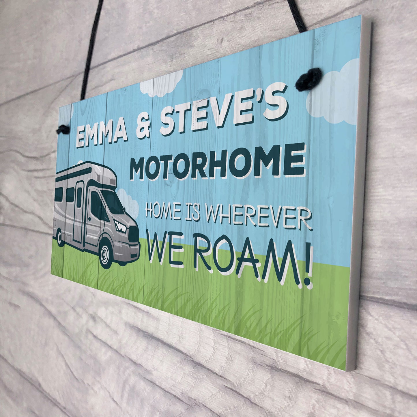 Motorhome Sign Caravan Campervan Accessories Sign Personalised