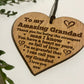 I Love You Grandad Gift Engraved Heart Sign For Birthday Gift