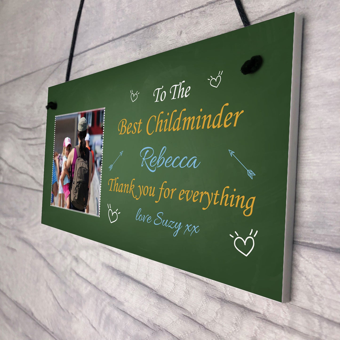 Best Childminder PERSONALISED Photo Plaque Thank You Birthday