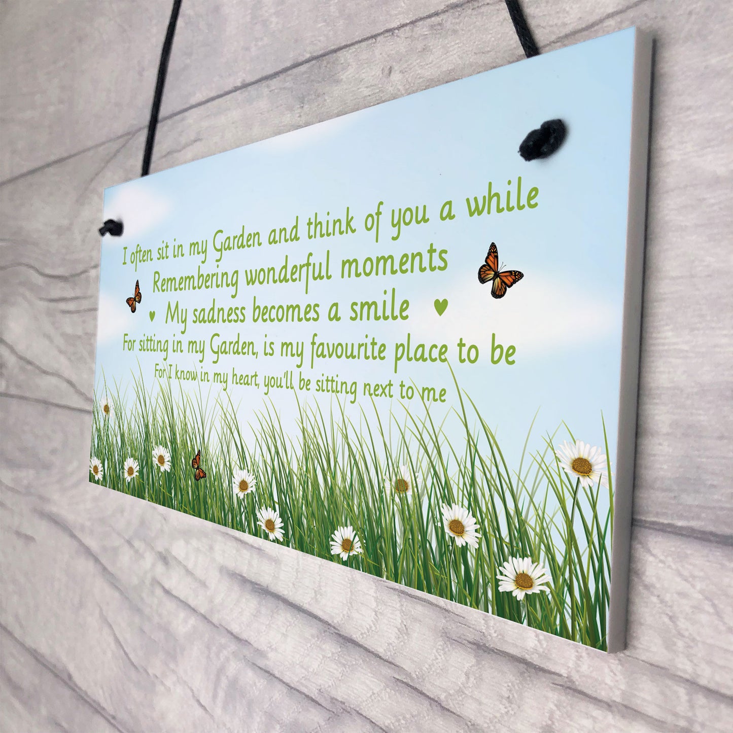 Garden Memorial Sign Hanging Outdoor Sign Wall Door Plaque