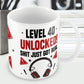 40th Birthday Mug Gamer Level Unlocked Gift For Him Her Men