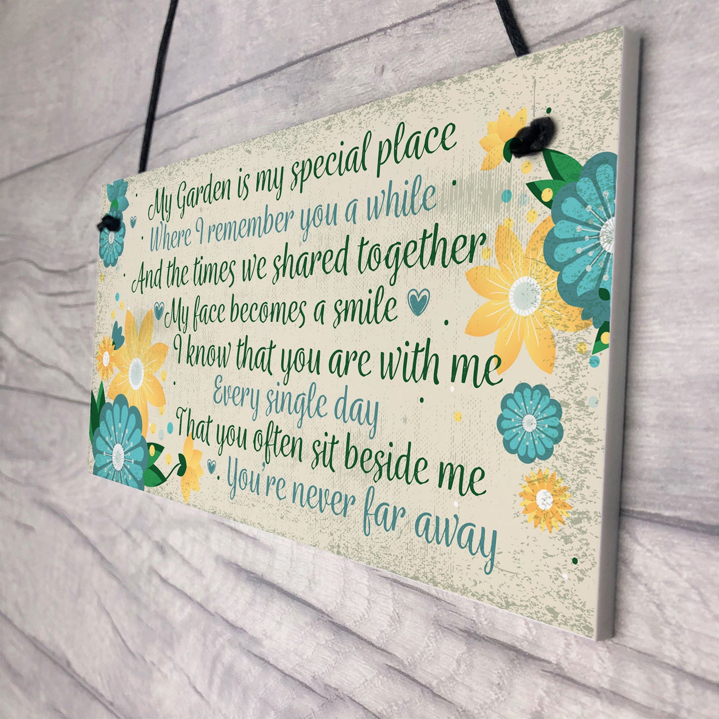 Garden In Memory Mum Nan Friend Memorial Poem Sign Hanging Wall