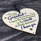 Grandad Gifts Birthday From Grandchildren Wooden Heart Sign Gift