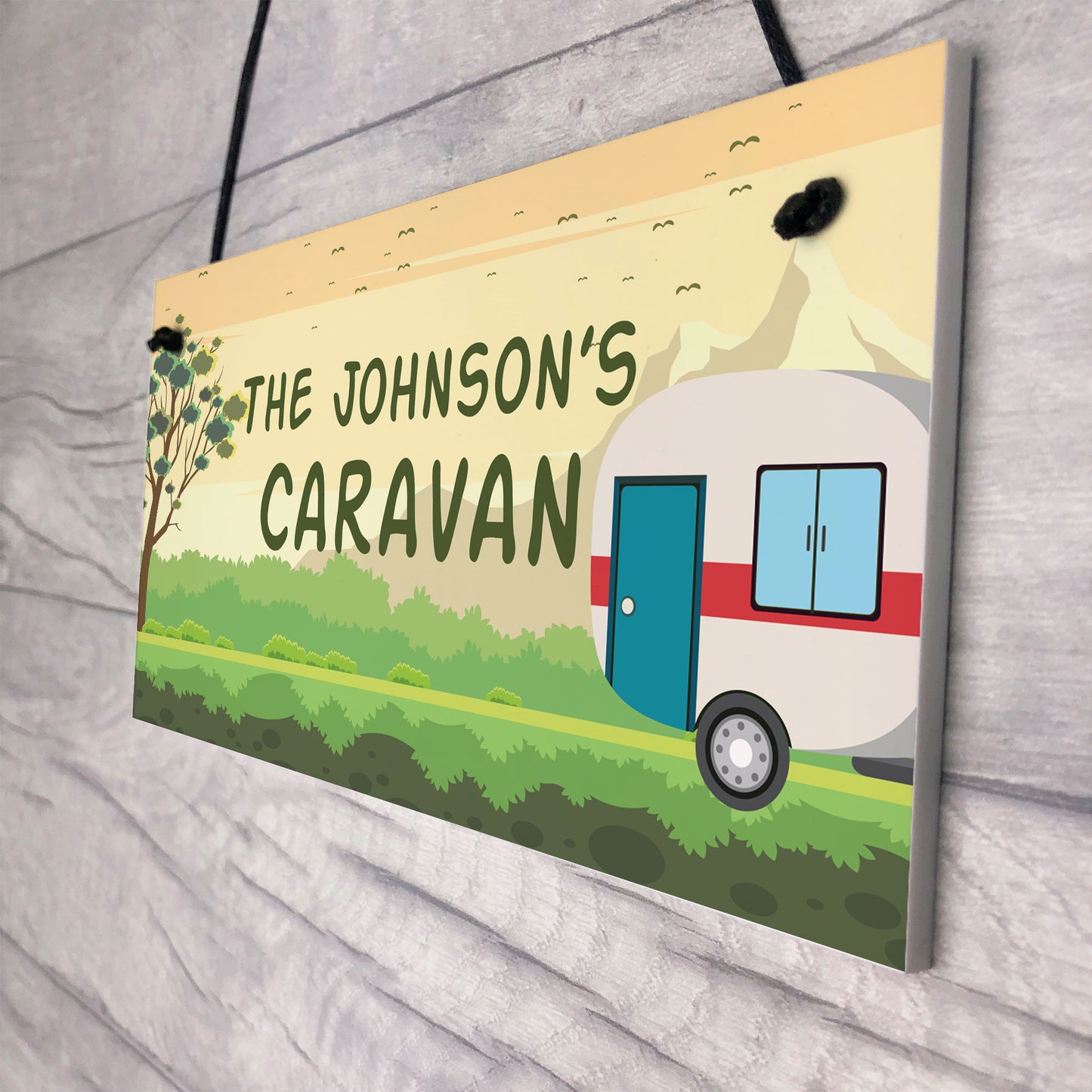 Personalised Caravan Motorhome Accessories Novelty Hanging Sign