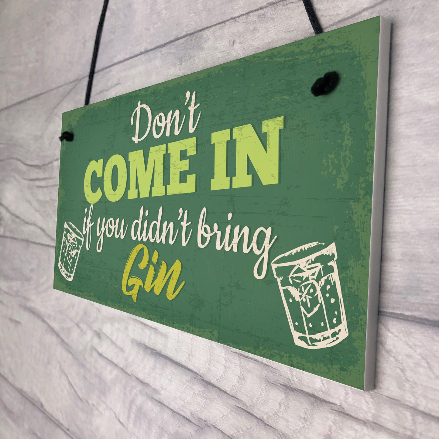 Funny Bar Sign Novelty Hanging Sign Gin Gifts Pub Man Cave