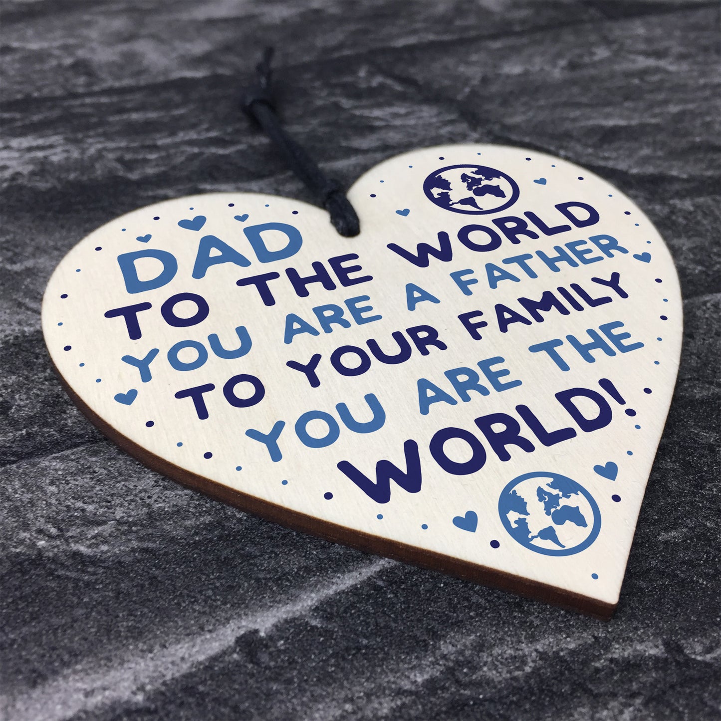 Fathers Day Gifts For Dad Father Wood Heart Dad Birthday Gift