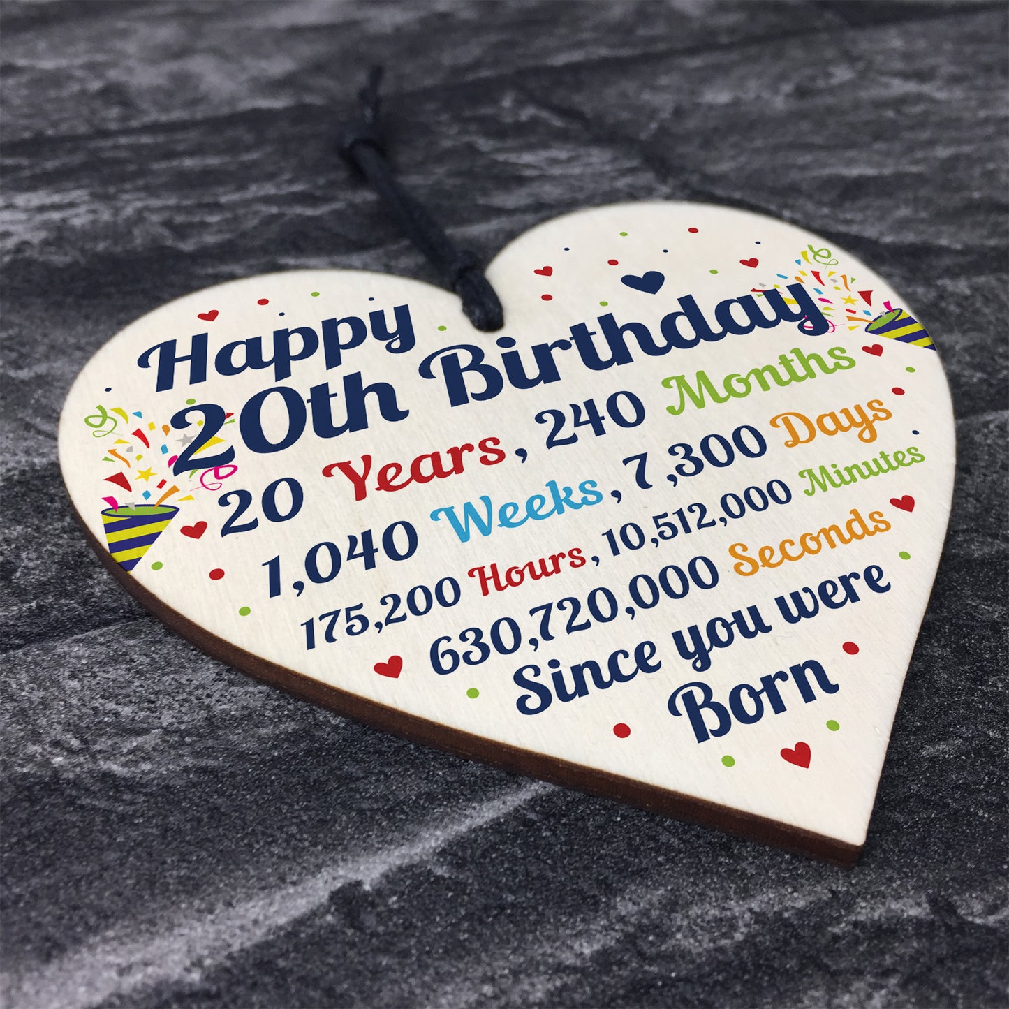 20th Birthday Gift For Boys Heart 20th Birthday Gift For Girls