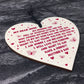 Novelty Mothers Day Gifts For Mum Wooden Heart Keepsake Gift