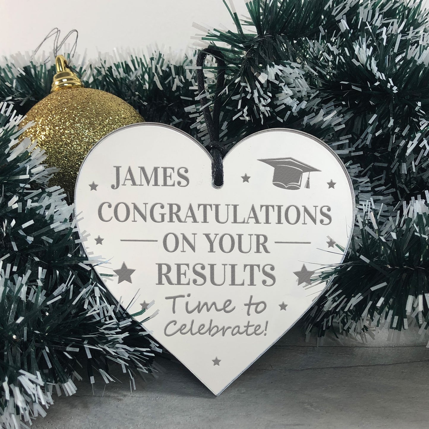 Graduation Gift Engraved Heart Memory Keepsake Personalised