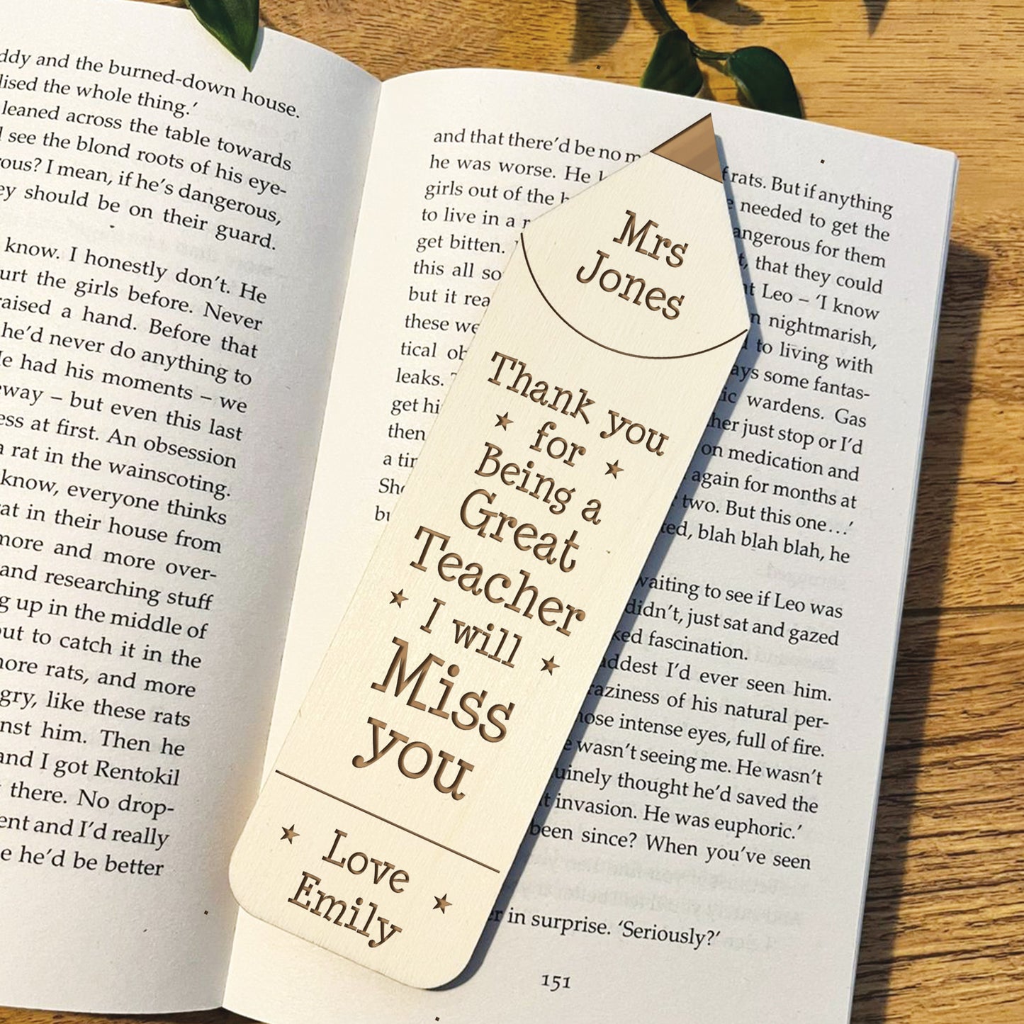 Teacher Leaving Gifts Personalised Bookmark Great Teacher Gifts