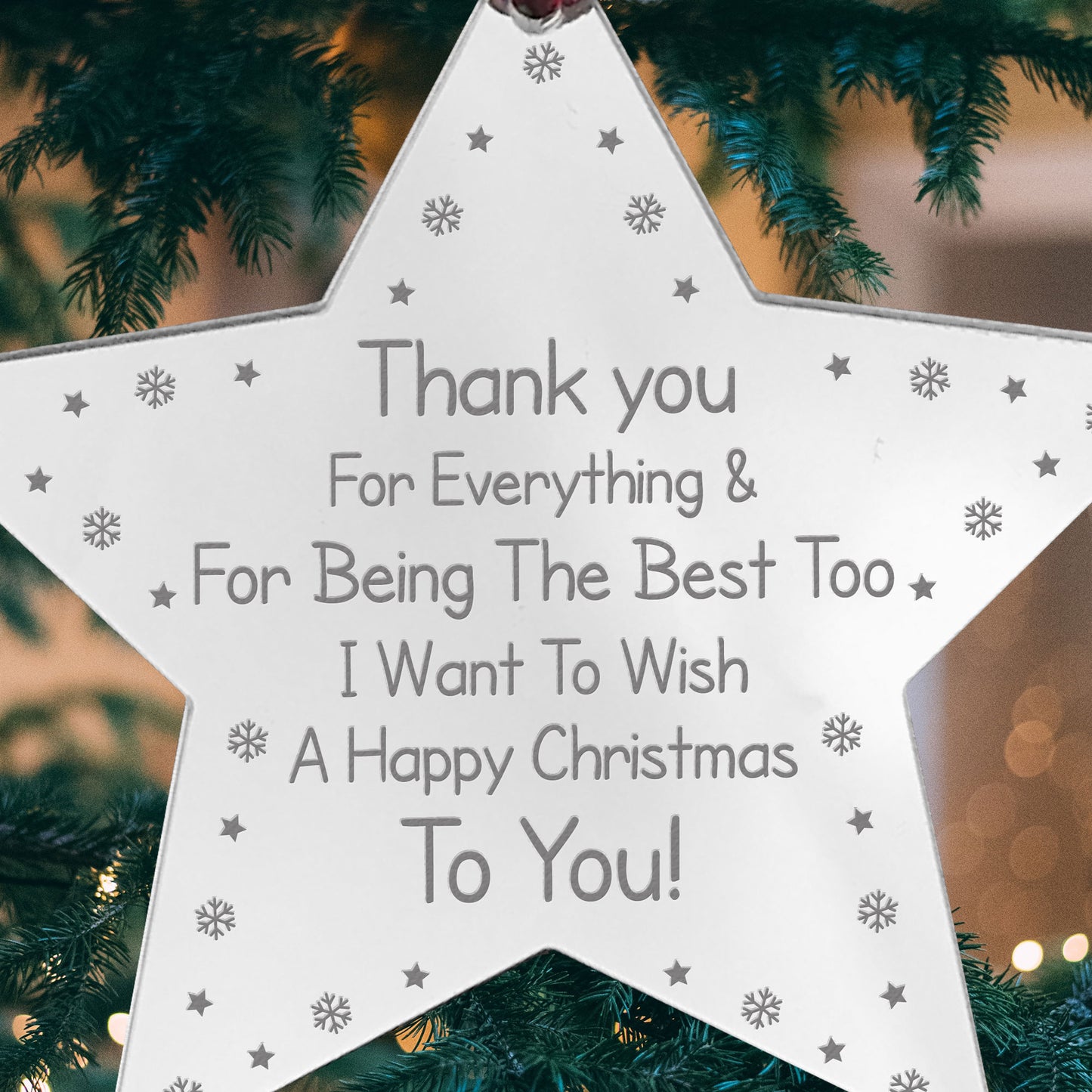 Special Thank You Gift For Teacher Assistant Engraved Star