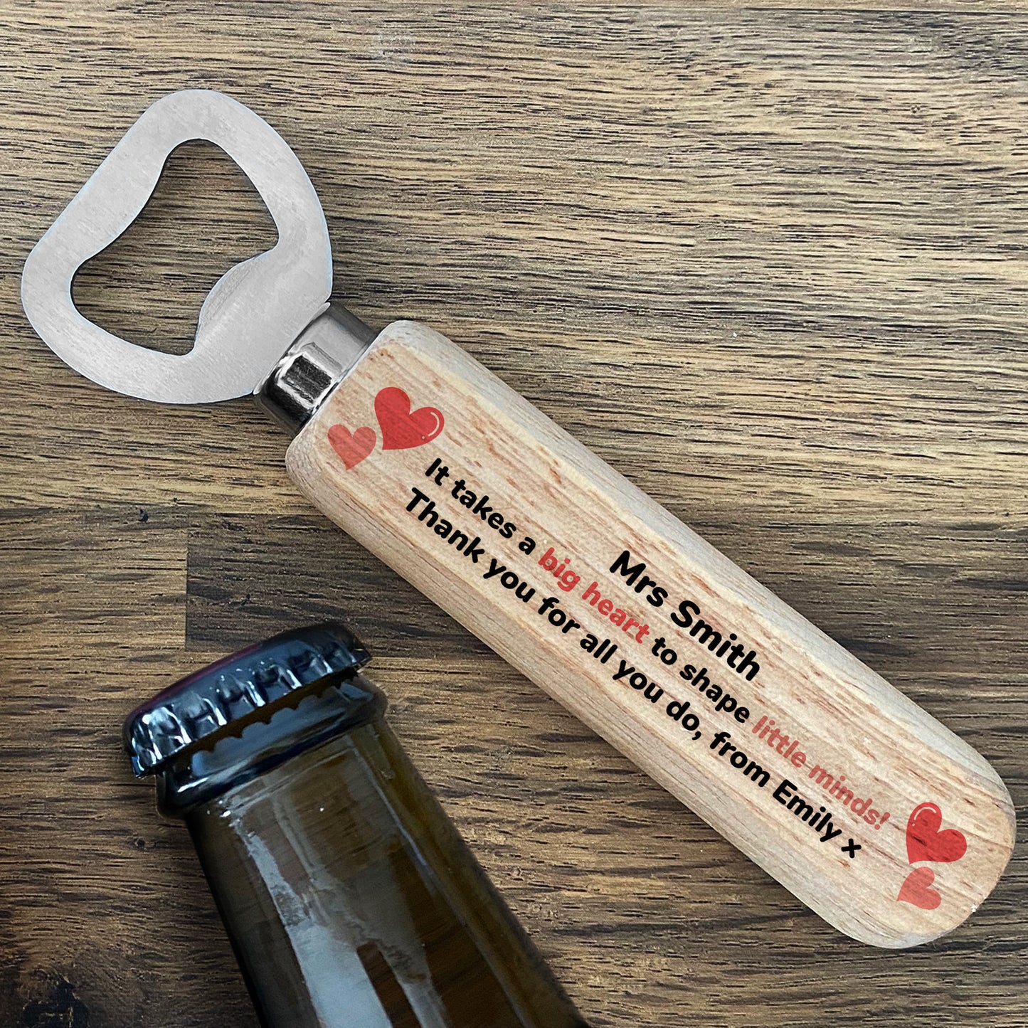 Personalised Gift For Teacher Christmas Bottle Opener Thank You