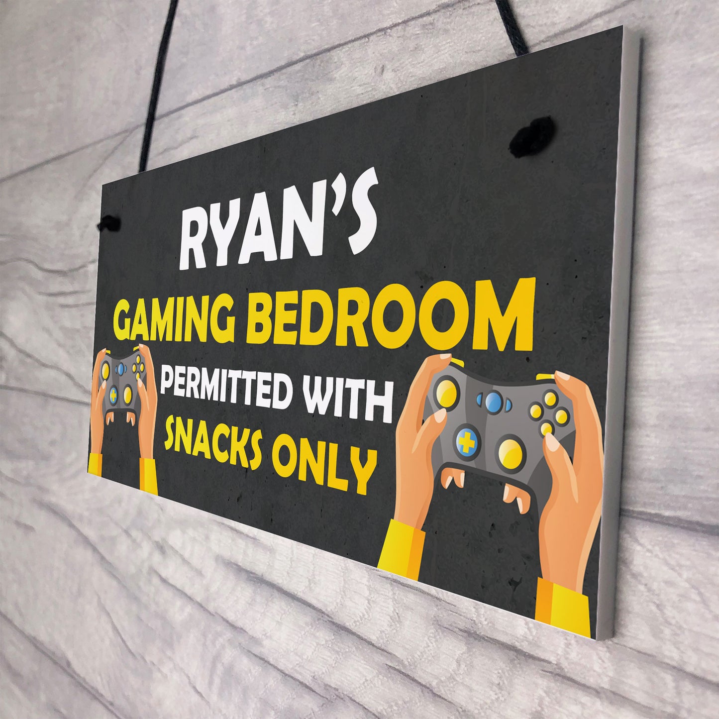 Gaming Bedroom Sign Personalised Gamer Gift Bedroom Sign For Boy