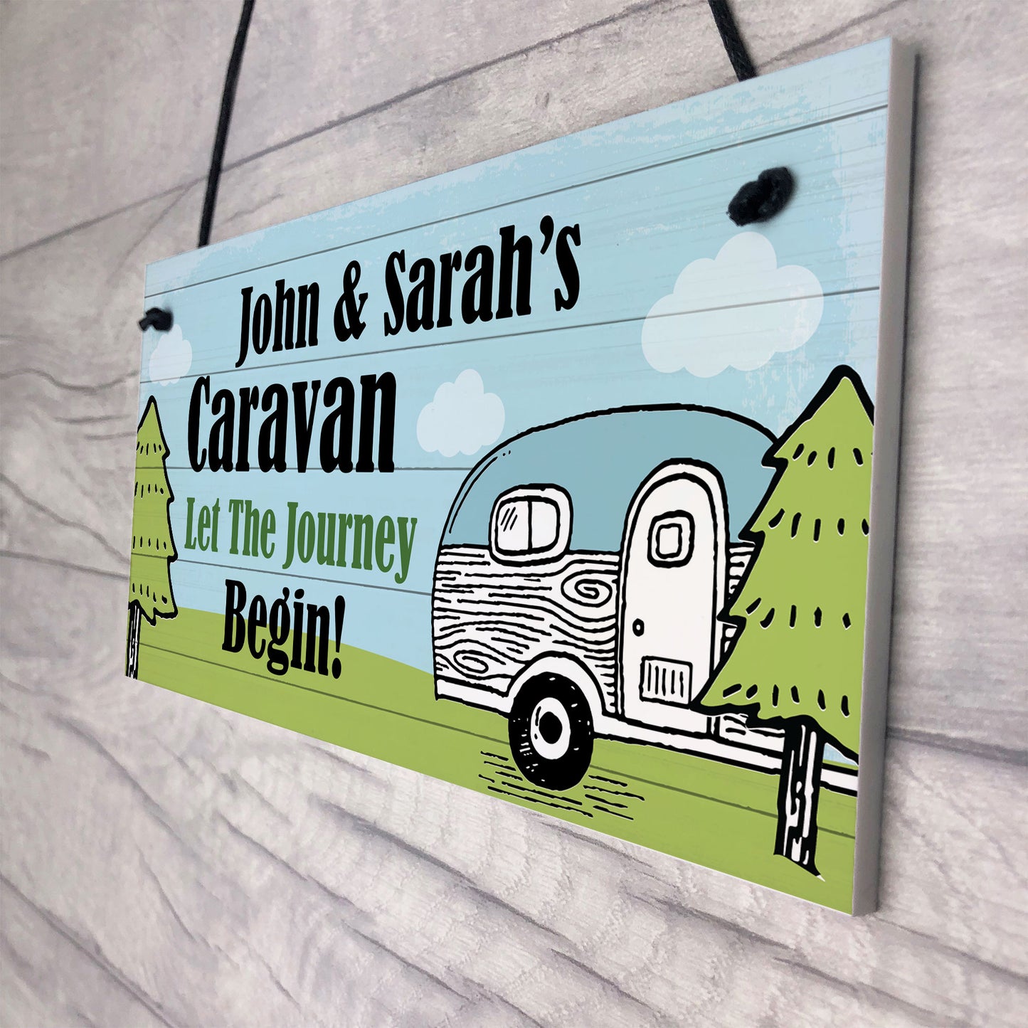 Hanging Caravan Sign Novelty Caravan Accessories Personalised