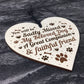 Pet Memorial Dog Wooden Heart Memorial Christmas Bauble Gift