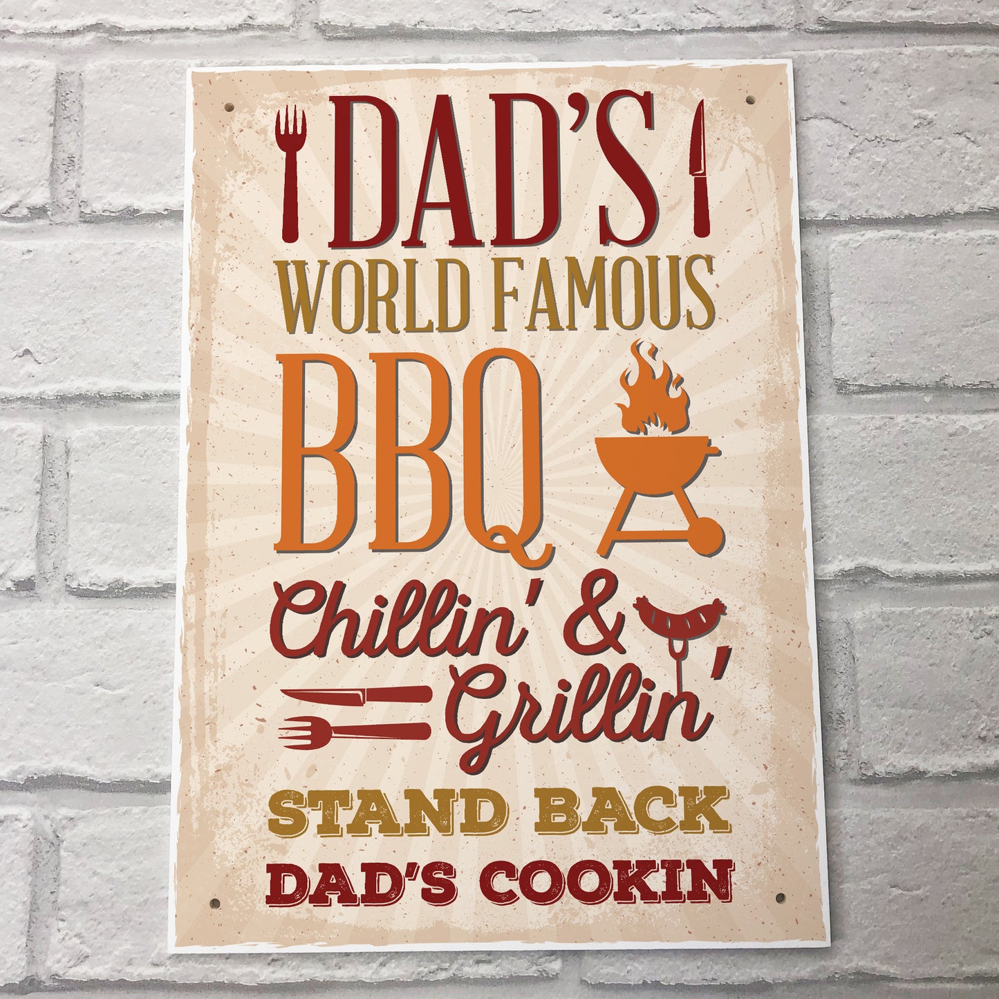 Dad's BBQ Barbeque Shed SummerHouse Hanging Sign Garden