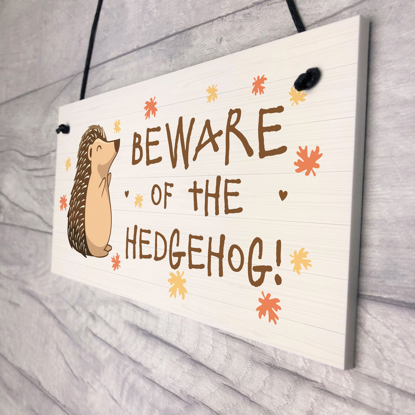 BEWARE OF THE HEDGEHOG Funny Garden Sign Hedgehog Sign