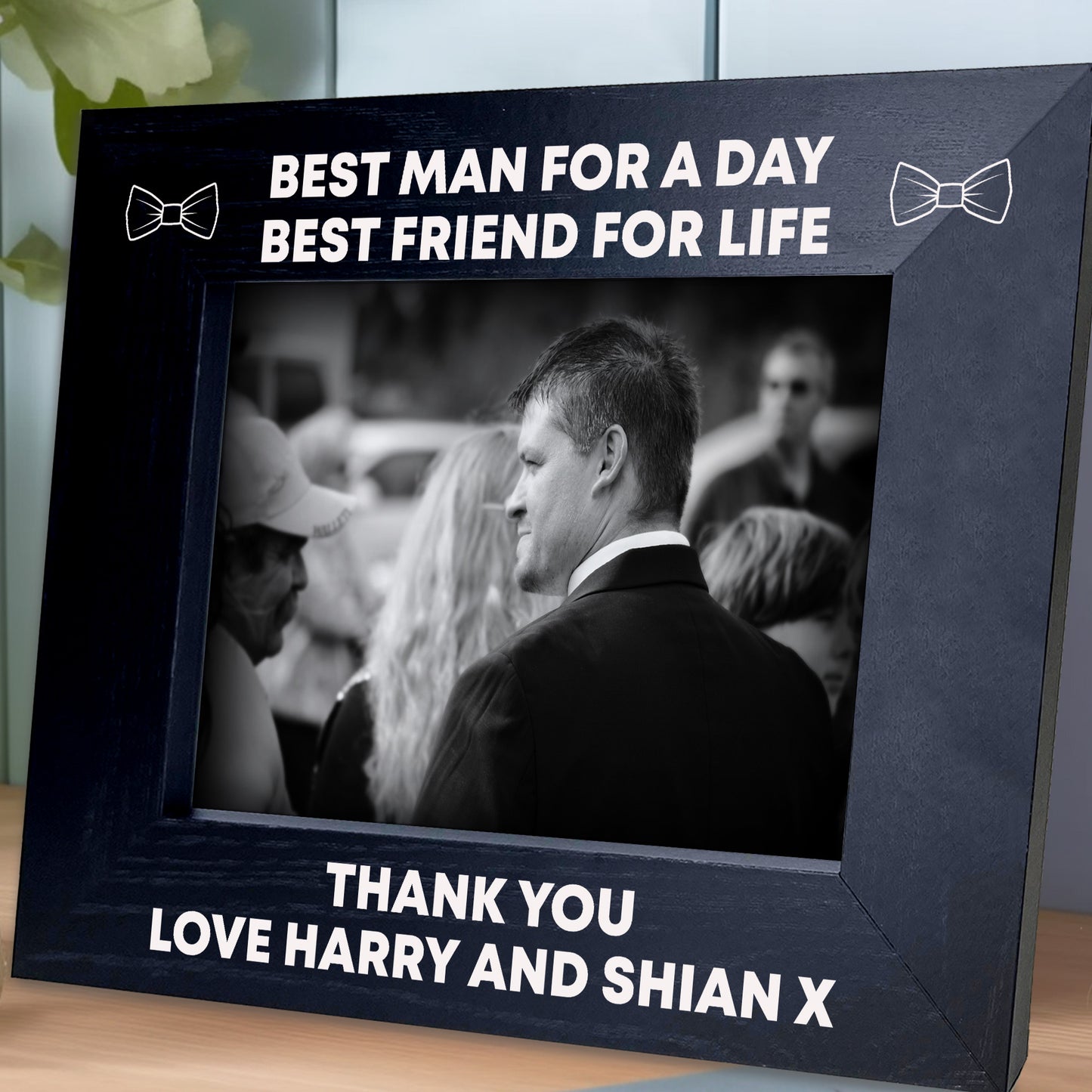 Thank You Gift For Best Man Personalised Wooden Photo Frame Gift