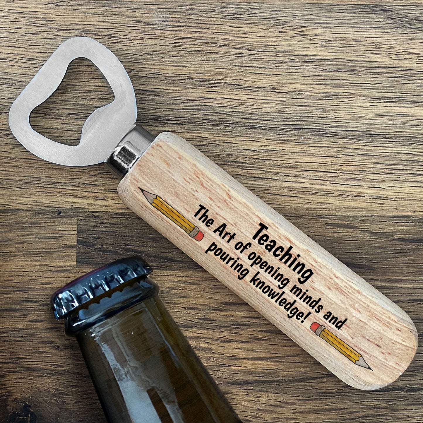 Thank You Teacher Gift Wood Bottle Opener Leaving Nursery School