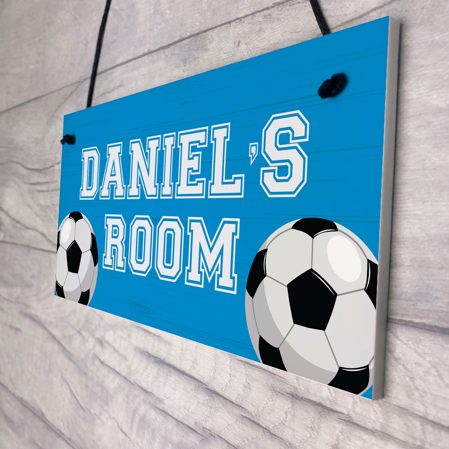 Football Room Door Sign PERSONALISED Boys Bedroom Decor Footy