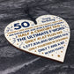 Funny 50th Birthday Gifts For Men Women Wooden Heart Decoration