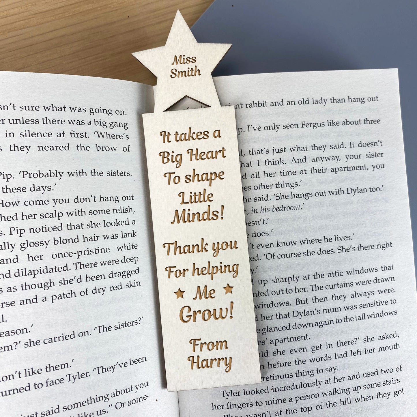 Teacher Thank You Gift Personalised Engraved Bookmark