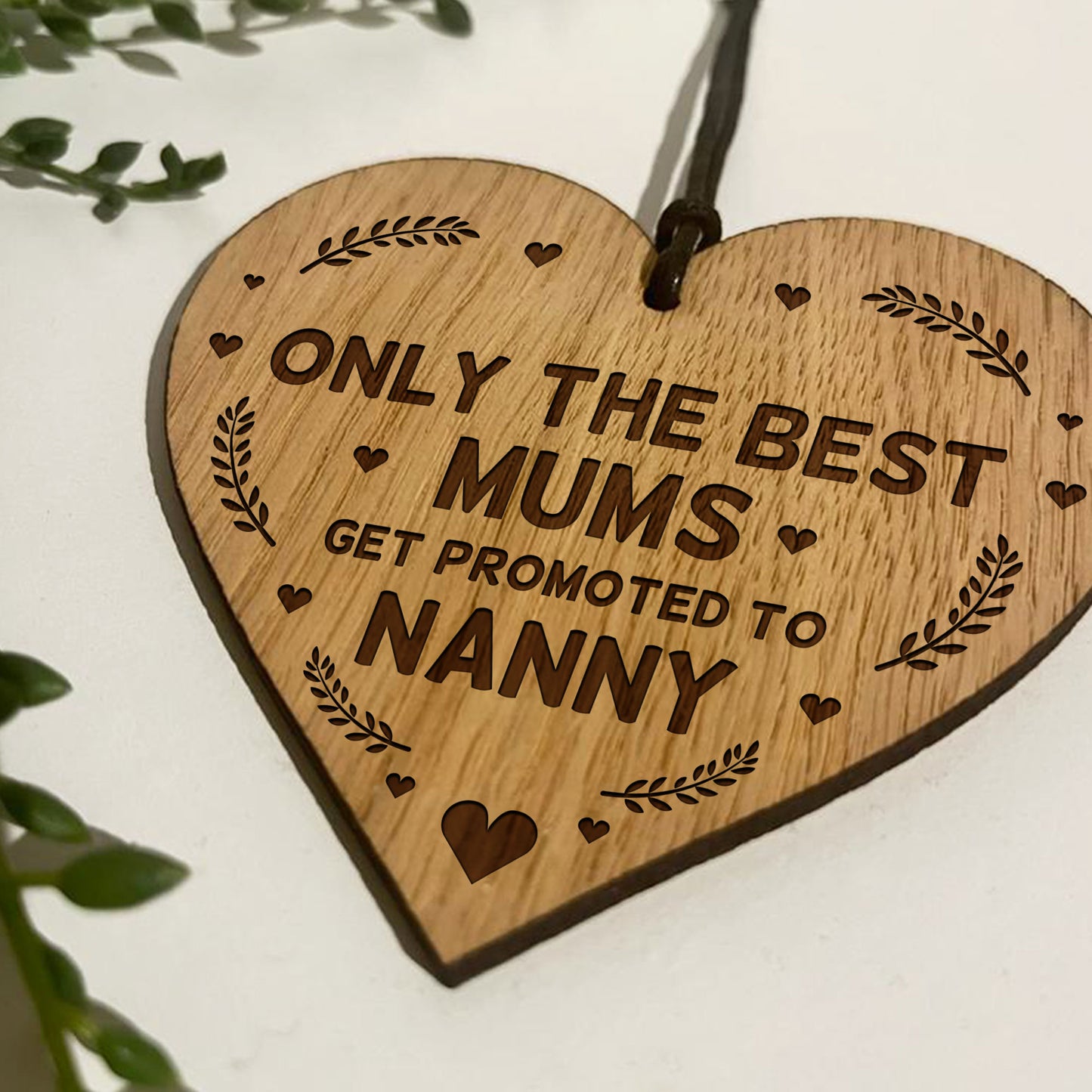 Mum Nanny Gifts Engraved Wood Heart Gift For Birthday Pregnancy