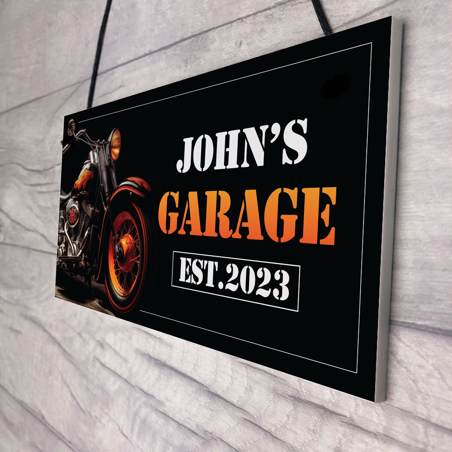 Personalised Motorbike Garage Sign Motorbike Man Cave Signs Gift