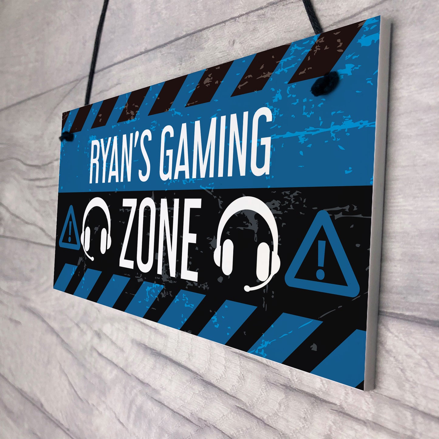 Personalised Gaming Sign Gaming Zone Plaque Boys Bedroom Sign