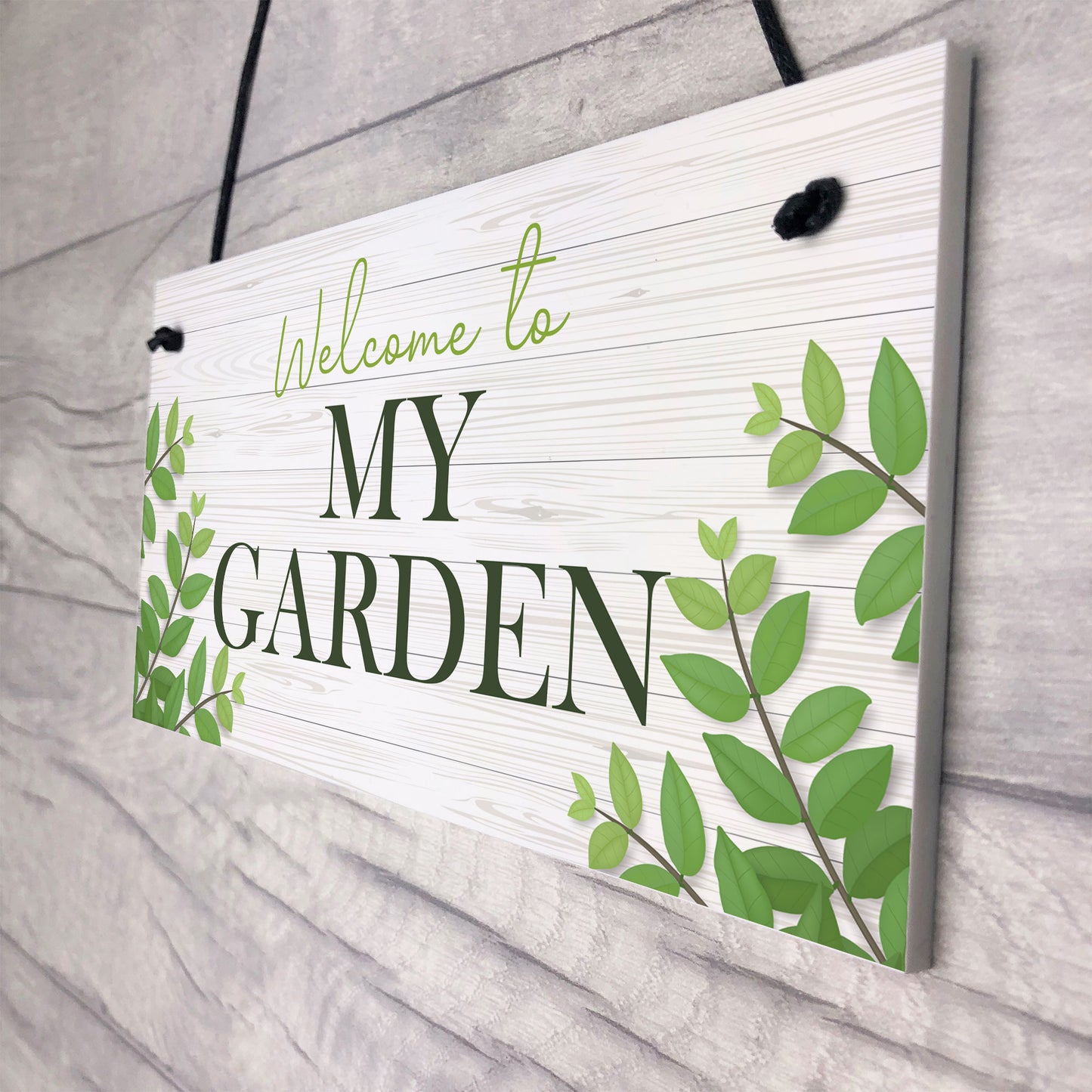 Garden Signs Welcome Plaque Hanging Summerhouse Garden Shed