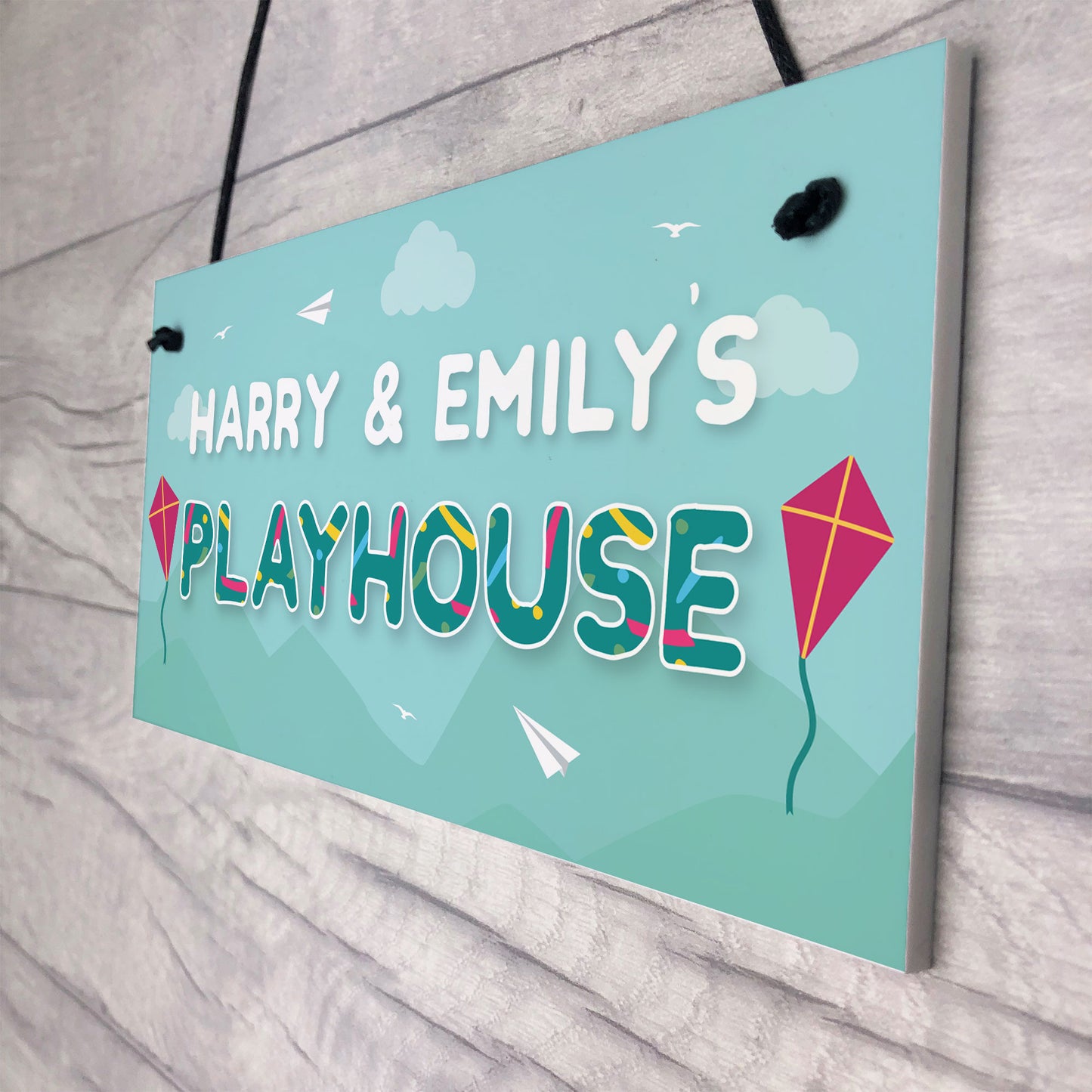 Personalised Any Name Playhouse Sign Childrens Playroom Bedroom