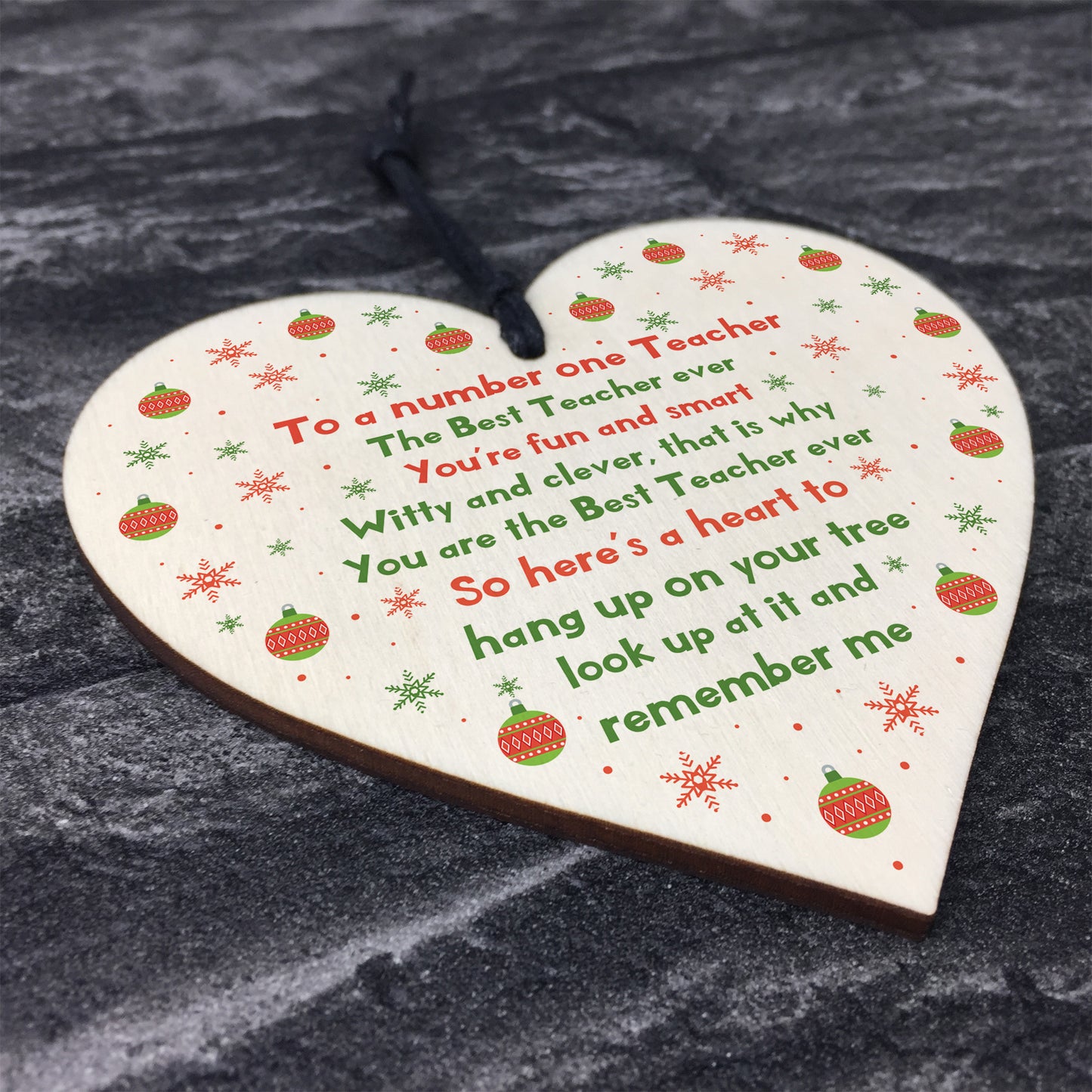 Teacher Gift Wooden Heart Number One Teacher Assistant Thank You