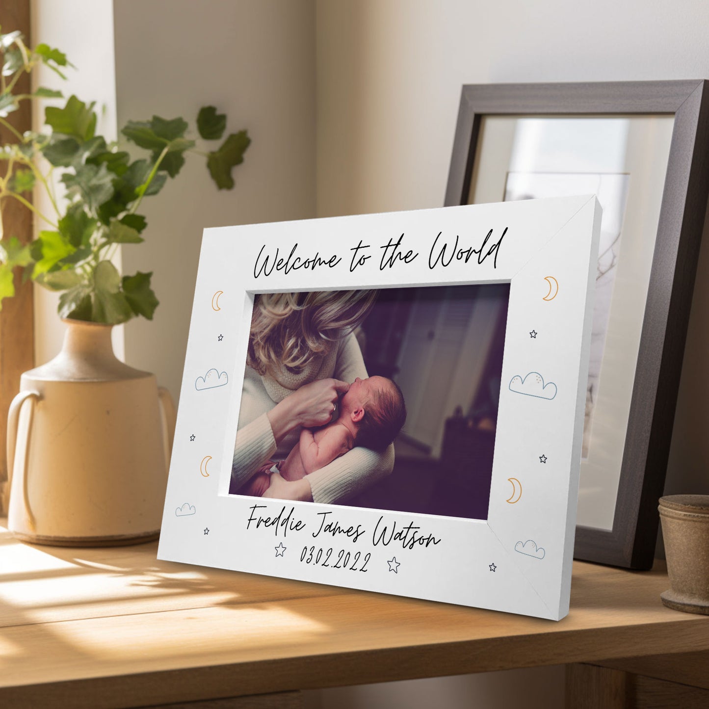 Welcome To The World Personalised Baby Photo Frame New Baby Gift