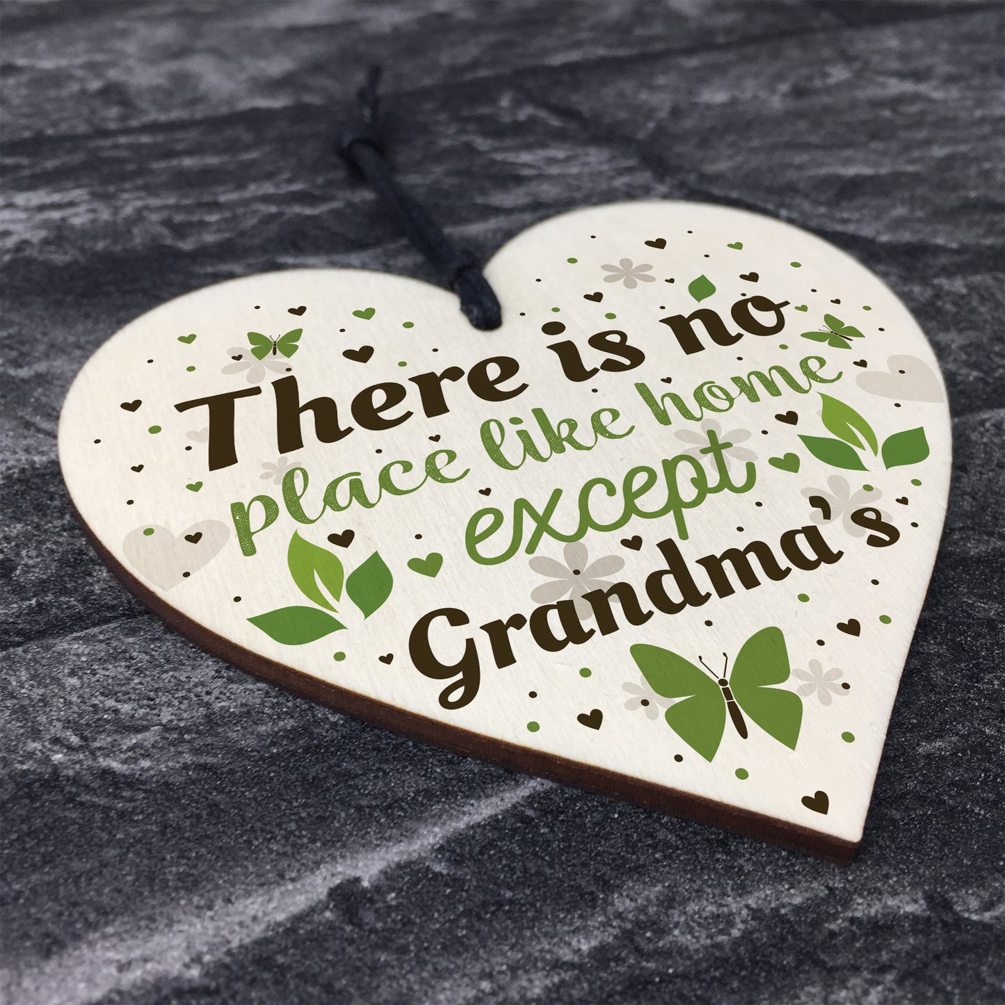 Grandma Nan Christmas Birthday Gifts Hanging Wooden Heart Sign