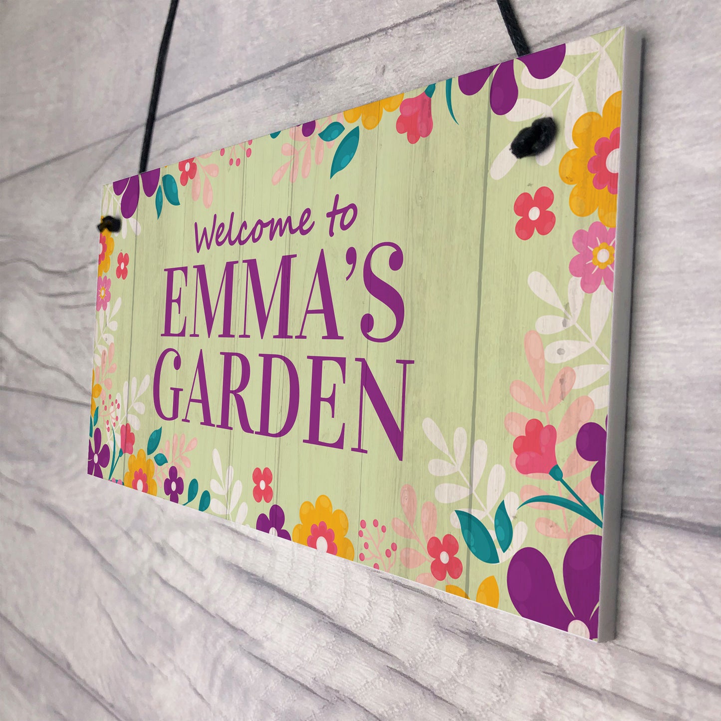 Personalised Garden Welcome Sign Hanging Summer House