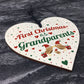 First 1st Christmas As Grandparents Tree Decoration Bauble Wood