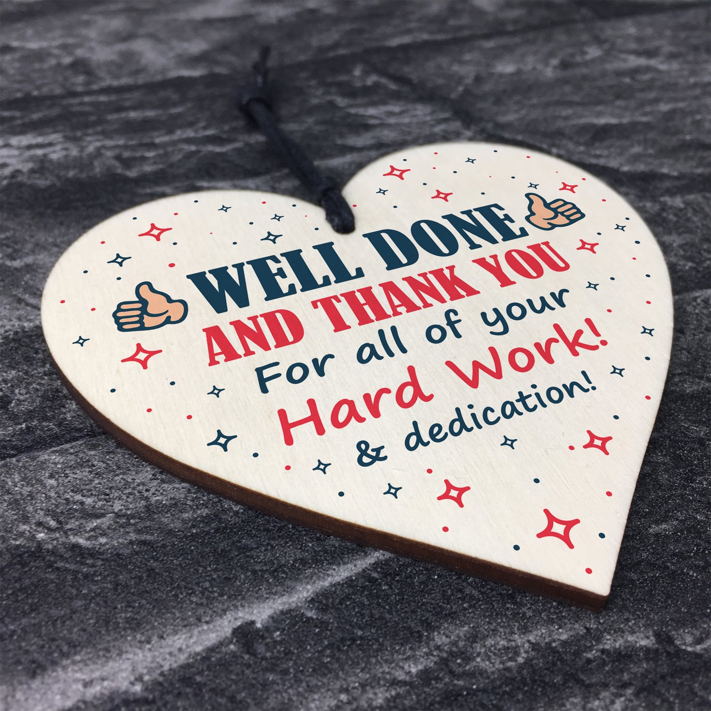 Novelty Gift For Teacher Nurse Carer Volunteer Wooden Heart