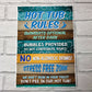 Hot Tub Rules Wall Sign Accessories For Garden Shed Wall Fence