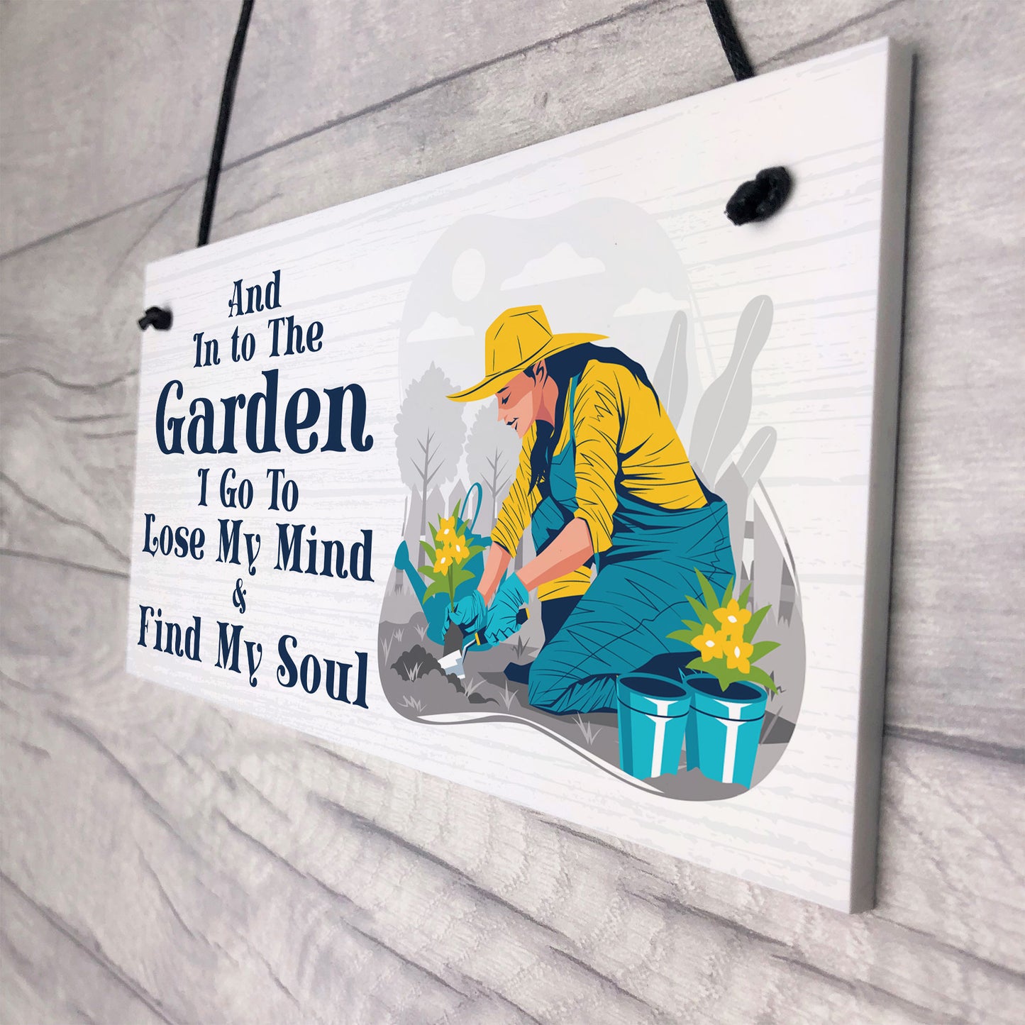 Find My Soul Novelty Hanging Garden Shed Summer House Sign