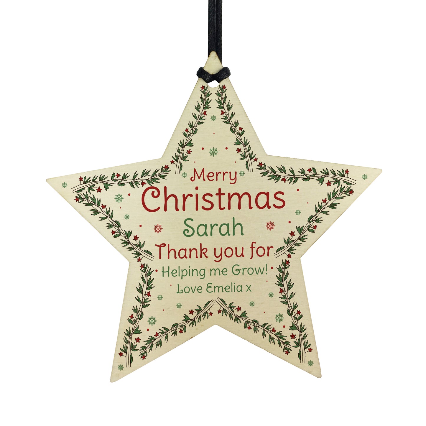 PERSONALISED Teacher Christmas Bauble Hanging School Nursery