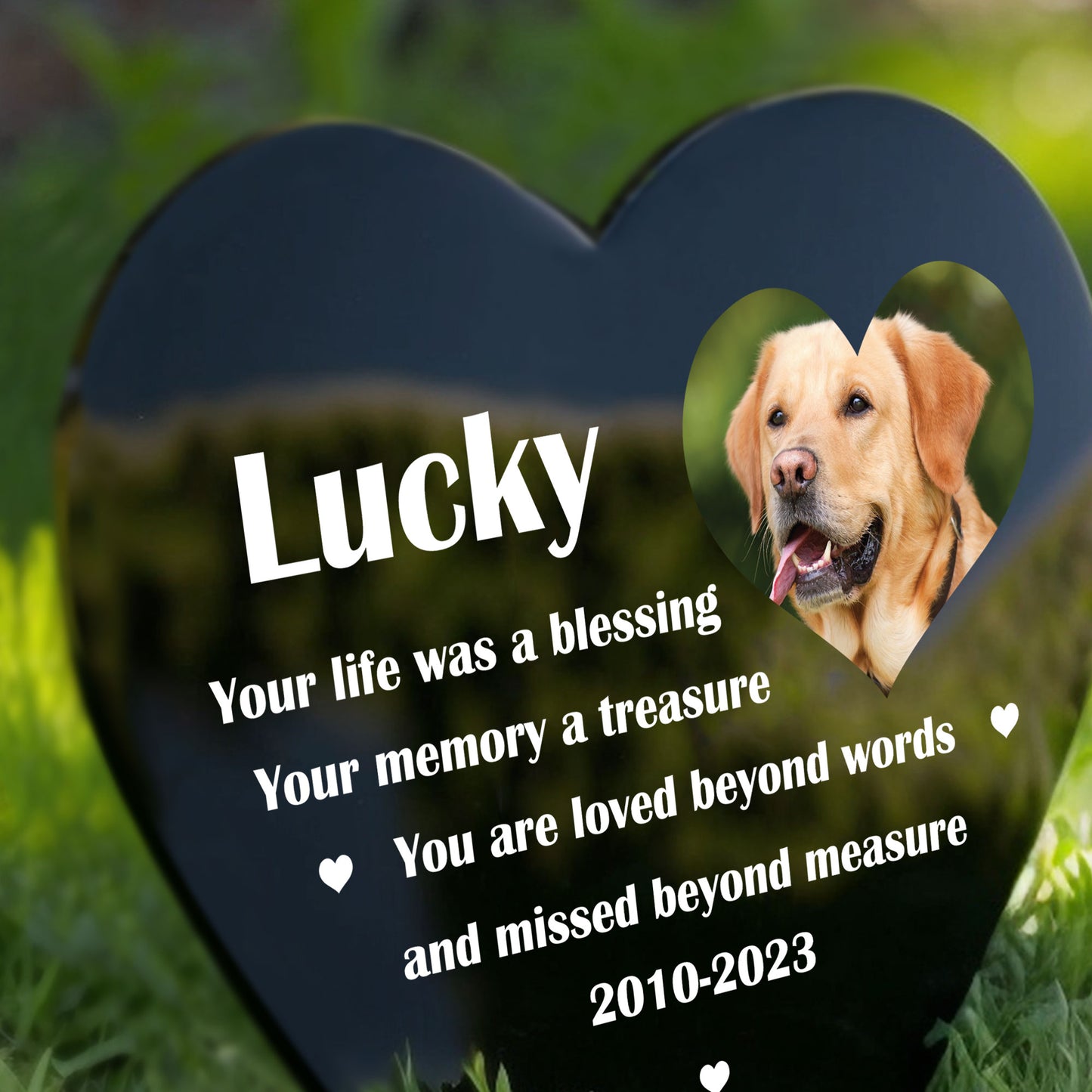 Personalised Pet Dog Cat Memorial Loss Grave Marker Plaque