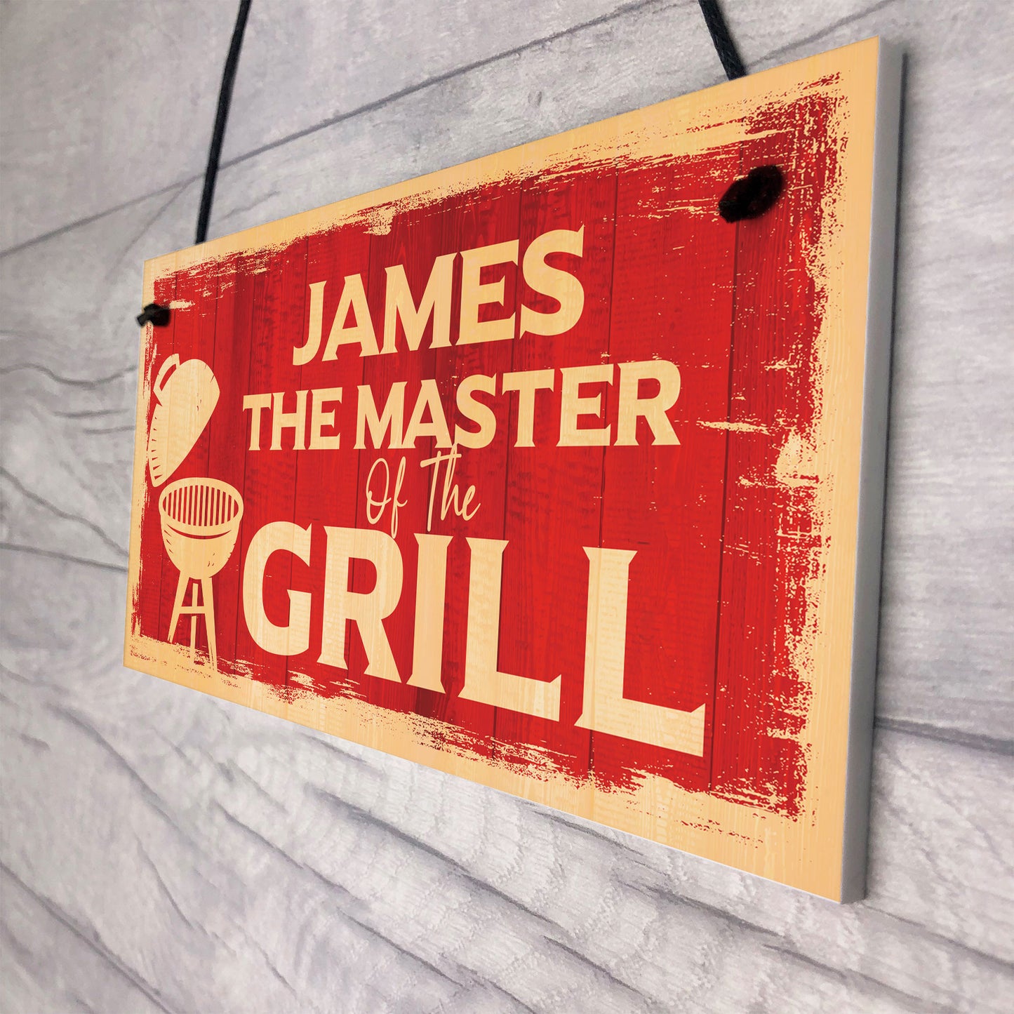 Funny BBQ Sign Master Of The Grill Personalised Gift For Men