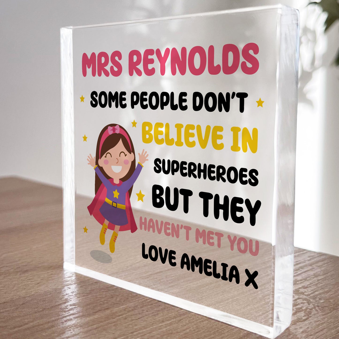 Thank You Teacher Gifts Personalised Teacher Gift For Her