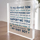 Son Gifts From Dad 18th 21st Birthday Christmas Acrylic Gift