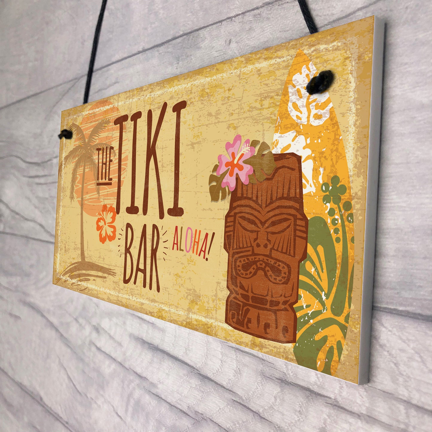 The Tiki Bar Hanging Bar Pub Plaque Beer Cocktails Beach Garden